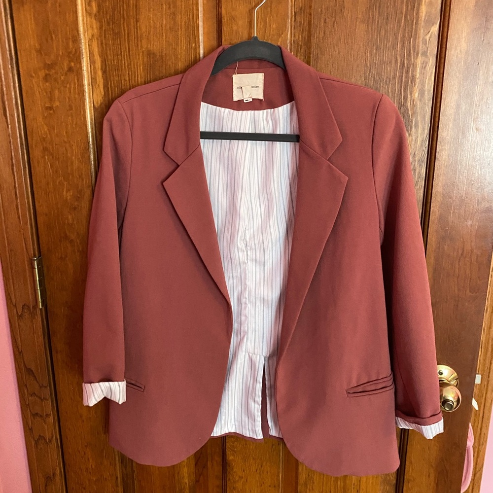 silence + noise dusty rose blazer SZ M